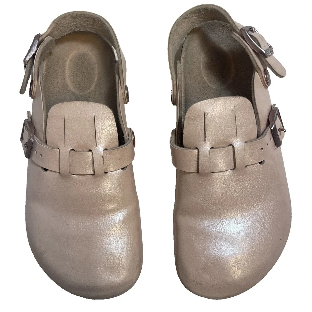 Birkenstock Kay Slingback Mules Birko-Flor Light Rose‎ Narrow A/B Kids 1 EU 32